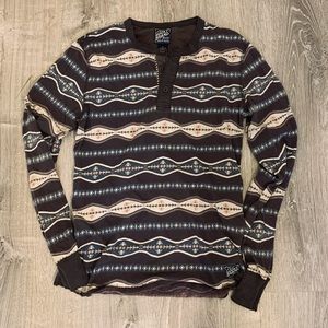 LUCKY BRAND JACQUARD HENLEY